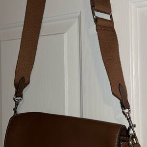 J. Jill Brown Leather Saddle Bag